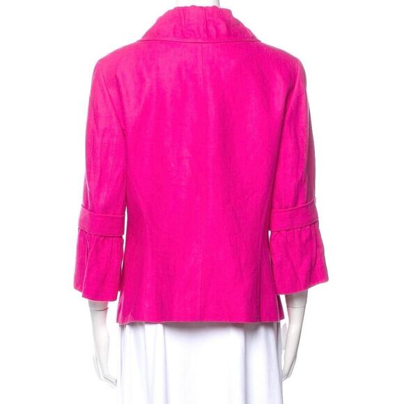 Lafayette 148 Barbie Pink Linen Jacket - 6 - Picture 4 of 4